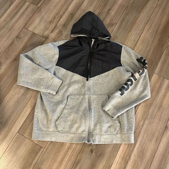 Nike Grey Athletic‎ Casual Full Zip Hoodie Men XL - Picture 1 of 6